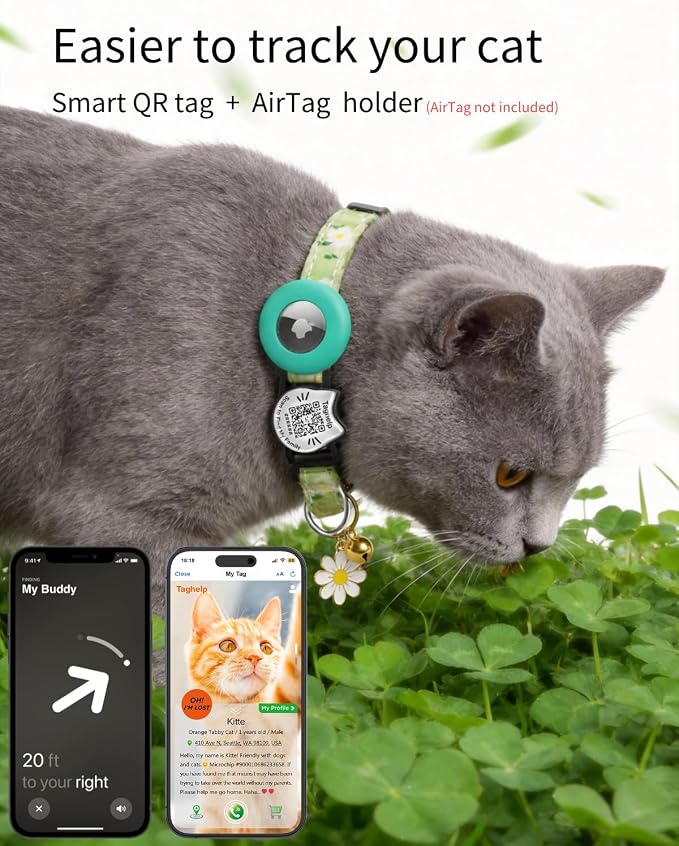 Cute Floral Breakaway Cat Collar - Image 6