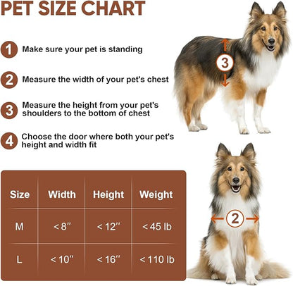 3-Flap Dog Door, All Aluminum Alloy Large Doggy Door Doggie door - Image 6