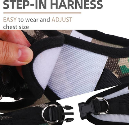 PUPTECK Adjustable Dog Harness Collar and Leash Set Step in No Pull Pet Harness - Image 3