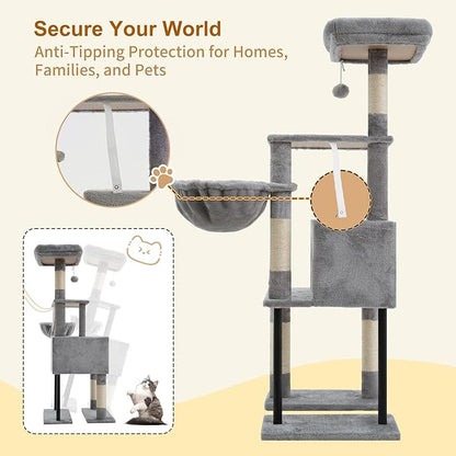 Heybly Cat Tree, 49.2 Inches Cat Tower - Image 6