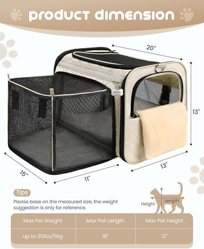 MIDOG Cat Carrier Soft for Small to Medium-Sized Cats, TSA Airline Approved - Image 8