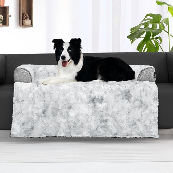 Calming Dog Couch Bed for Large Dogs, 41 x 37 inch Waterproof Removable Pet Mat by blunique