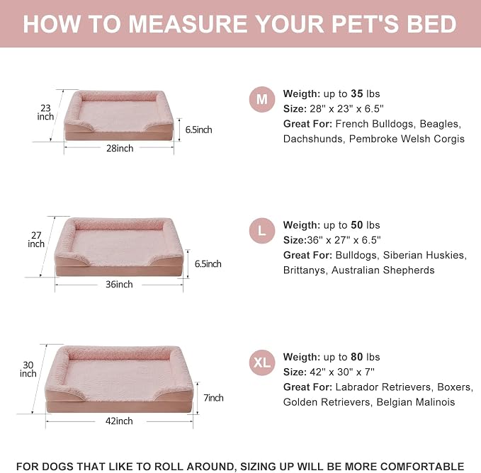 WNPETHOME Dog Beds for Large Sized Dogs, Washable Orthopedic Dog Couch Sofa Bed - Image 4
