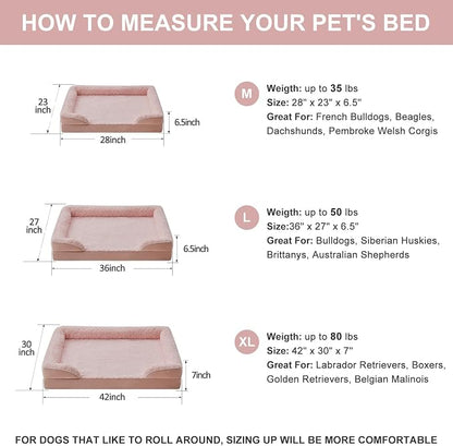 WNPETHOME Dog Beds for Large Sized Dogs, Washable Orthopedic Dog Couch Sofa Bed - Image 4