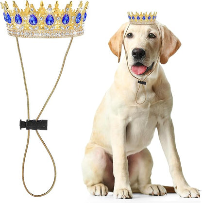 Abbylike Pet Rhinestone King Crown, Queen Crown by Abbylike