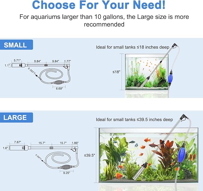fishkeeper Quick Aquarium Siphon Pump Gravel Cleaner - Image 6