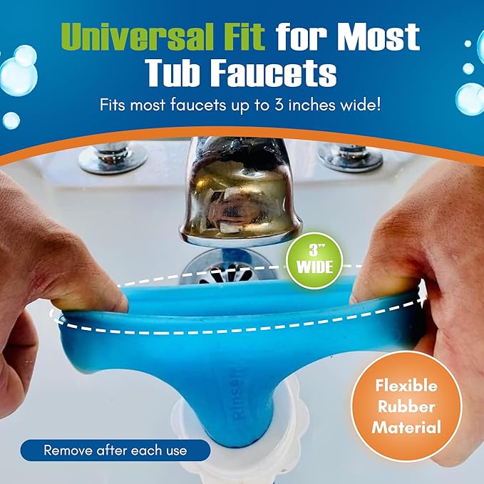 Rinseroo: Slip-On Tub Hose – As Seen on Shark Tank – 5ft Flex Bathtub Faucet - Image 5