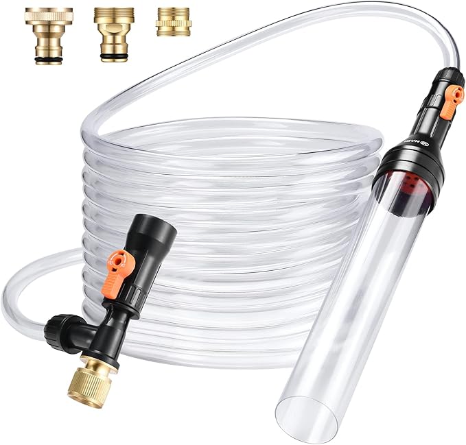 Gravel Vacuum for Aquarium Water Changer Fish Tank Cleaning Tools, Siphon by enomol