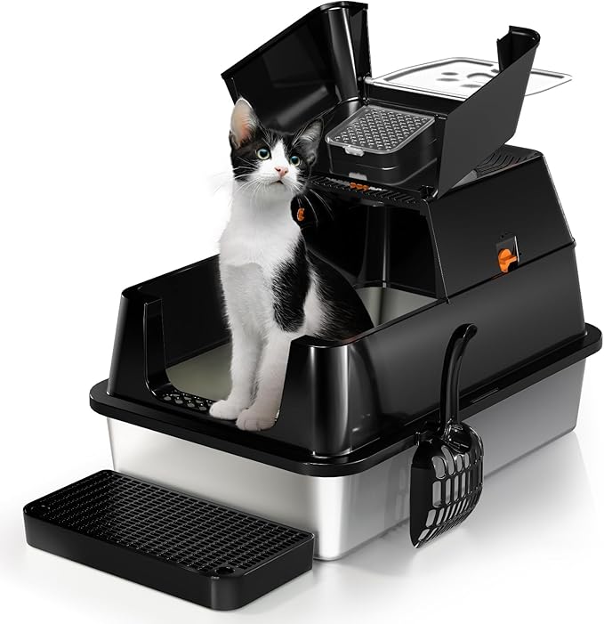 Stainless Steel Cat Litter Box by Eosarcu