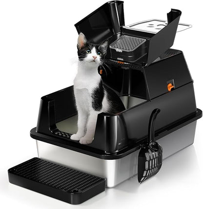 Stainless Steel Cat Litter Box by Eosarcu