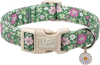 St. Patrick's Day Dog Collar, UP URARA PUP Shamrock Adjustable Pet Collar by UPURARAPUP