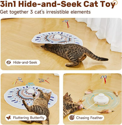 Potaroma Cat Toys Chargeable, 3in1 Hide and Seek - Image 2