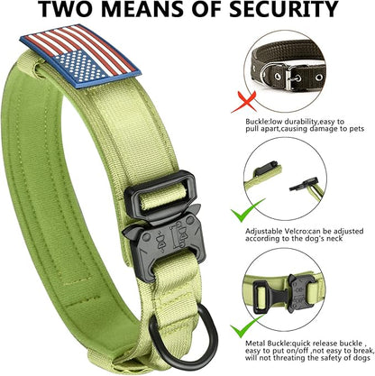 DAGANXI Tactical Dog Collar, Adjustable Military Training Nylon Dog Collar - Image 4