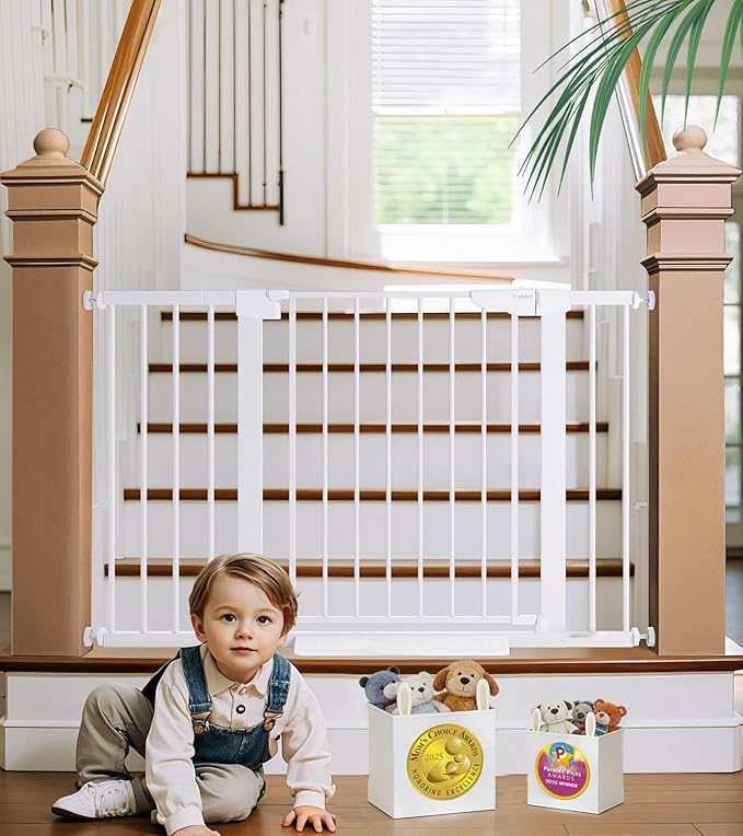 Cumbor 29.7-48" Baby Gate for Stairs, Mom's Choice Awards Winner-Dog Gates for by Cumbor