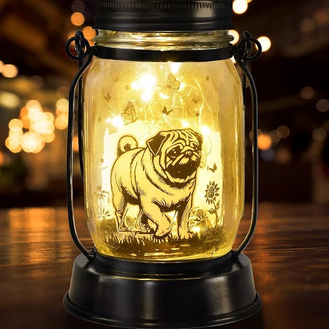 kyoryuger Pug Gifts for Women/Men Pug Solar Lanterns Dog Mom Birthday Dog - Image 8