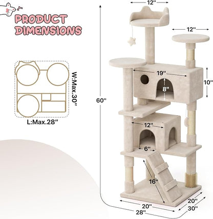 MoNiBloom 60 Inch Cat Tree Tower - Image 2