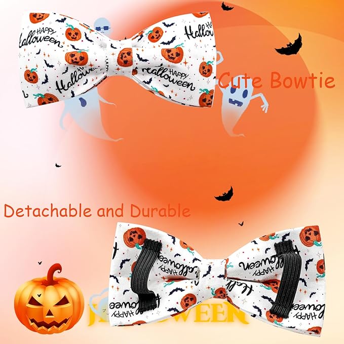 Halloween Dog Collar, Pet Collar Bow Pumpkin Pet Collar Girl Boy Holiday - Image 4