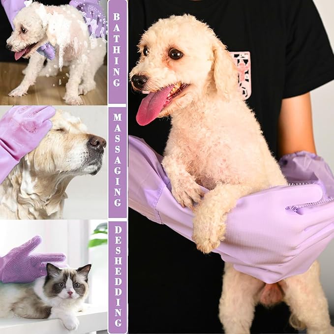 Dog Washing Gloves, Pet Grooming Gloves - Image 2