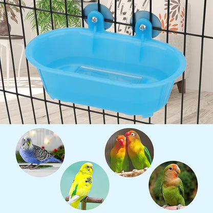 Hypeety Bird Bath with Mirror Portable Bird Bath Bird Bathroom - Image 7