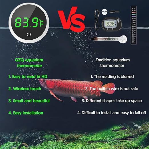 QZQ Fish Tank Thermometer Aquarium Thermometer Wireless Touch Stick Digital - Image 5