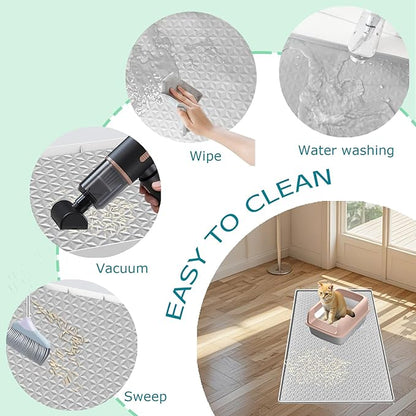 Cat Litter Mat for Litter Box, Silicone Large Cat Litter Trapping Mat - Image 6