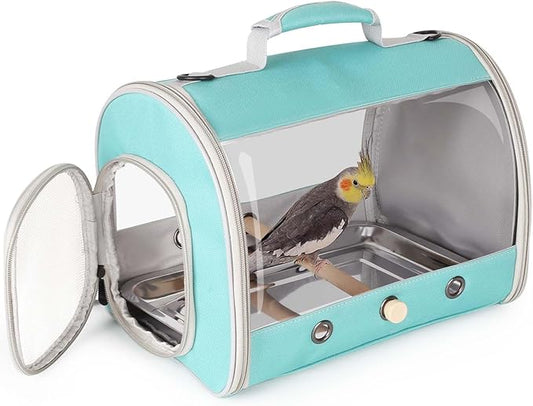Long Tail Portable Bird Travel Carrier Cage by halinfer