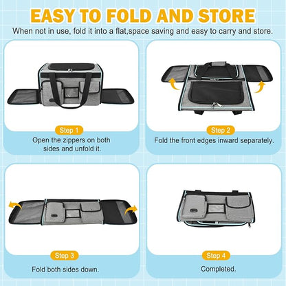 HUANLANG Soft-Sided Cat Carrier Airline Approved, Dog Carriers - Image 9
