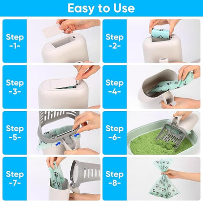 MYPIN Cat Litter Scooper with Holder, Upgraded Cat Litter Shovel with Bags - Image 6