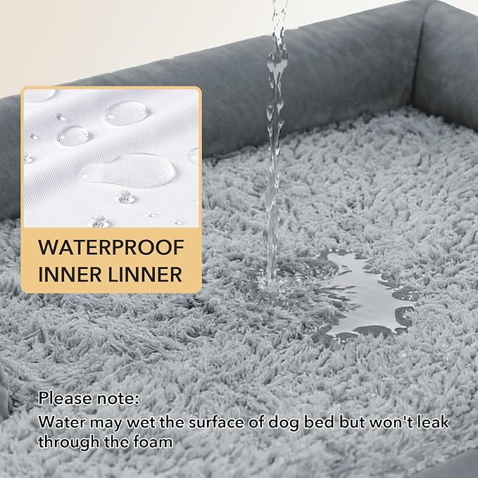 Orthopedic Dog Beds for Extra Large Dogs, Waterproof Egg Crate Foam XL Dog Bed - Image 3
