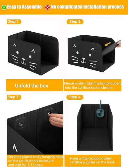 Waterproof Cat Litter Box Enclosure Splash Guard - Image 4
