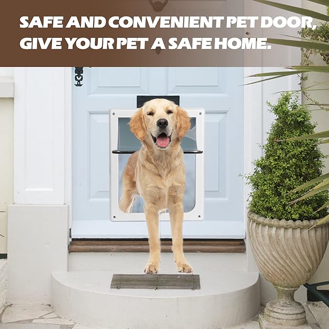 Pet Flap Door 2 Ways Locking Dog Wall Entry Pet Door - Image 7