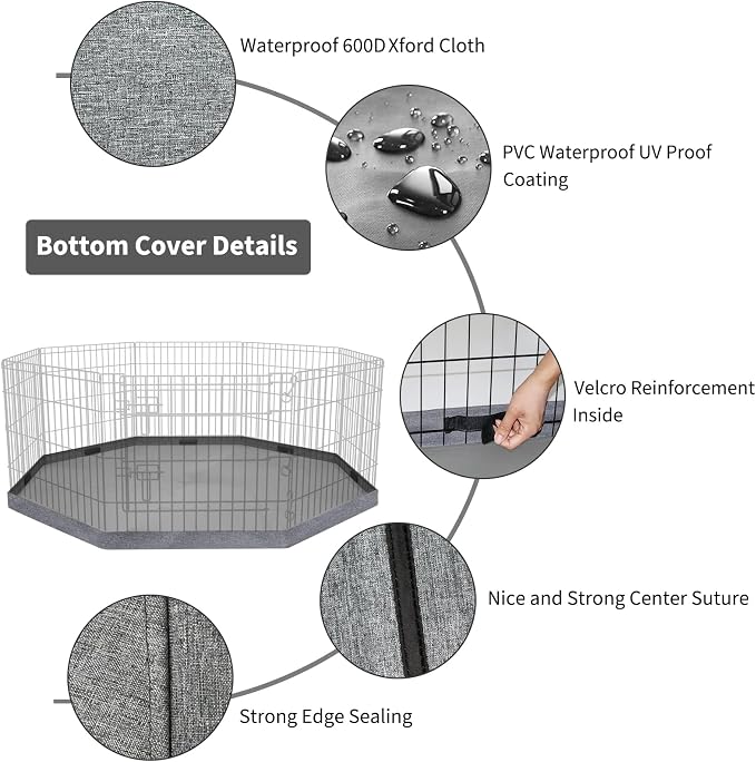 PETIME Bottom Cover Mat for Dog Playpen Pen Water-Resistant Pad Floor Protector - Image 3