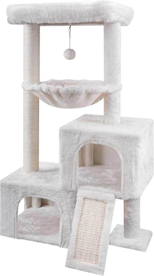 37.4" Cat Tree Tower with Twin Cat Condos by AIWIKIDE