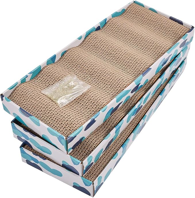 PEEKAB Cat Scratcher Cardboard Reversible Cat Scratch pad Kitty Corrugated by PEEKAB