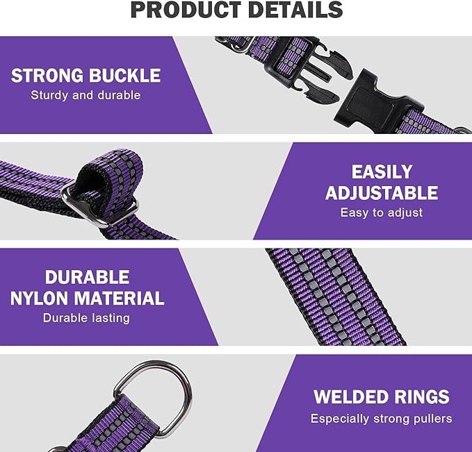 Hikiko Martingale Collar for Dogs Reflective Nylon Dog Collar - Image 3