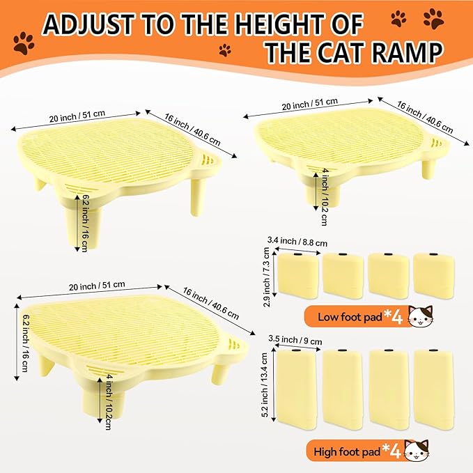 Adjustable Cat Ramp Litter Box Step Double Layer - Image 3