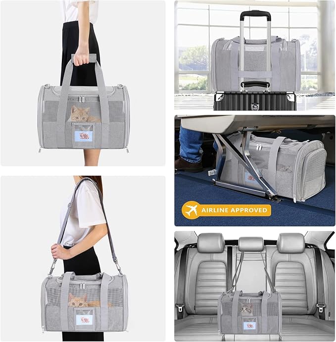 Airline Approved Cat Carrier, Soft-Sided Pet Travel Carrier - Image 5