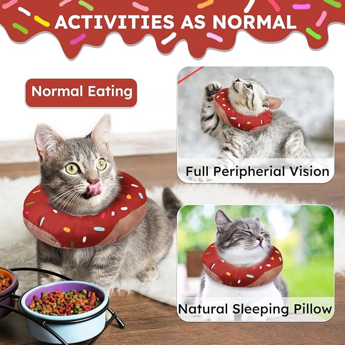 Cat Cone Collar Soft, Waterproof Cat Recovery Collars Spay Cones to Stop - Image 5