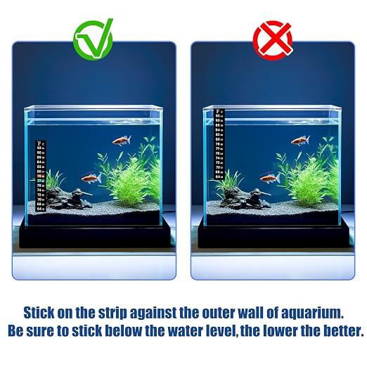 AQUANEAT 6 PCS Aquarium Thermometer Strips, Fish Tank Thermometer Sticker - Image 4