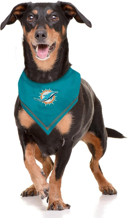 Pets First NFL Miami Dolphins TIE Bandana, Small/Medium. Dog Bandana Scarf Bib - Image 7