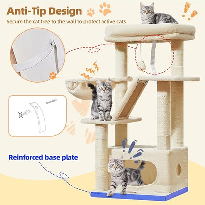 Taoqimiao Cat Tree, 38.5-Inch Cat Tower - Image 7