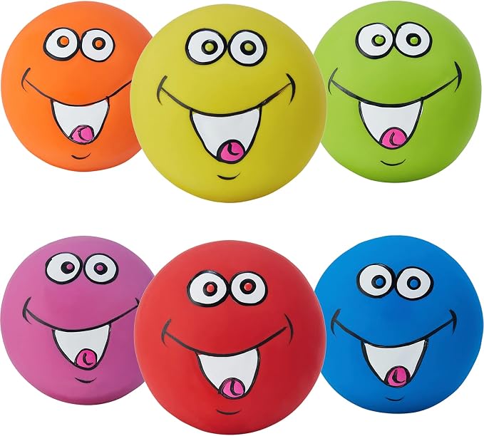 Squeaky Dog Toys Chewing Durable Teething Latex Rubber Soft Interactive Fetch by Coricorsu