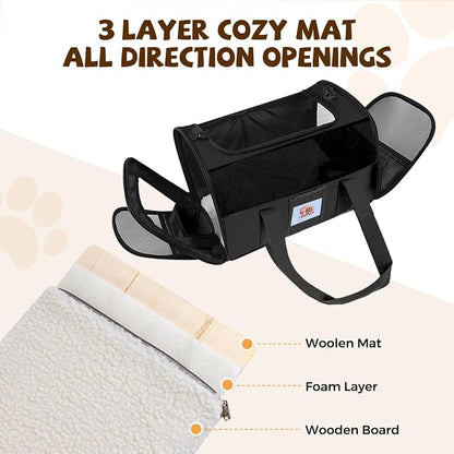 Soft Cat Carrier for Pets Up to 15 lbs, TSA Approved for Airline in-Cabin - Image 2