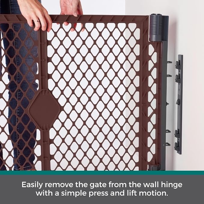 MyPet Extra Wide Dog Gate with Small Pet Door. 38.5” to 103.5" Wide. Cat Gate - Image 6
