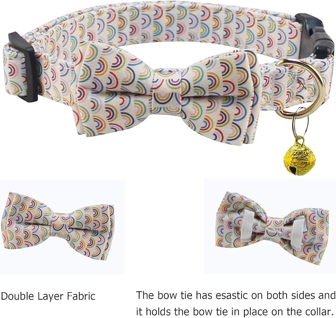 Yizepet Dog Collar with Bow Tie- Adjustable pet Collar - Image 3