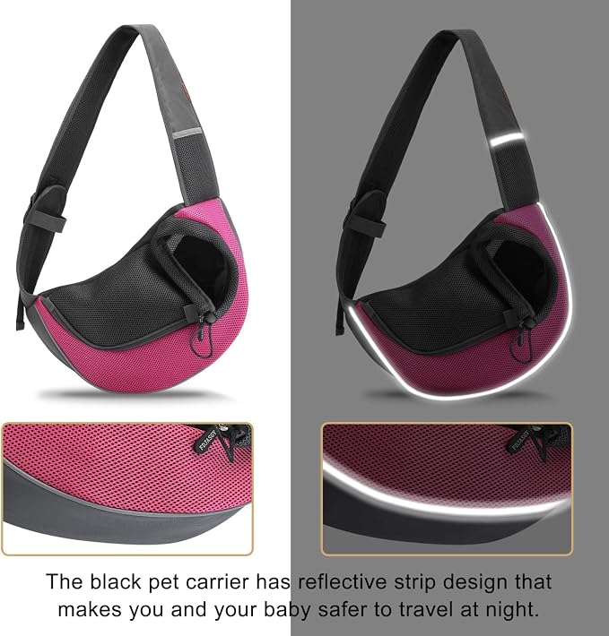 FDJASGY Pet Sling Carrier for Small Dogs Cats, Breathable Mesh Travelling Hand - Image 5