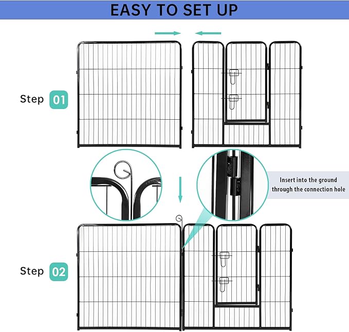 BestPet | Dog Playpen | 32 Inch, 32 Panels | Heavy Duty Metal Pet Exercise Pen - Image 6