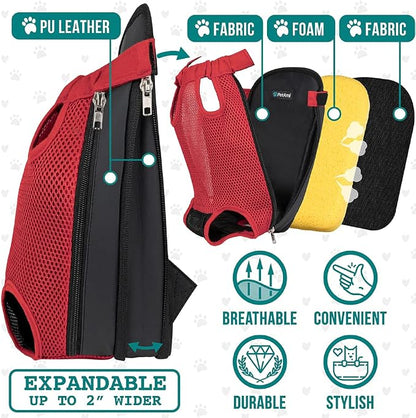 PetAmi Dog Carrier Backpack, Adjustable Dog Pet Cat Front Carrier Backpack | - Image 3