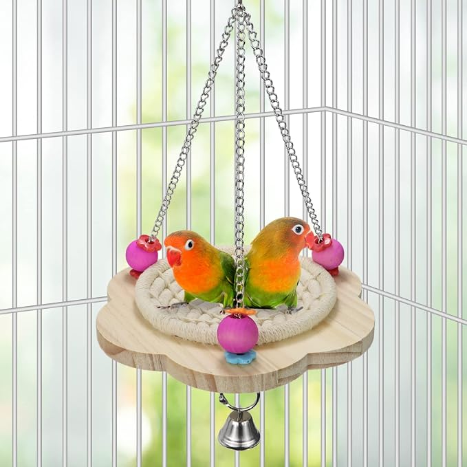 Wontee Bird Nest Parrot Breeding Nest Bed Bird Hanging Swing - Image 4