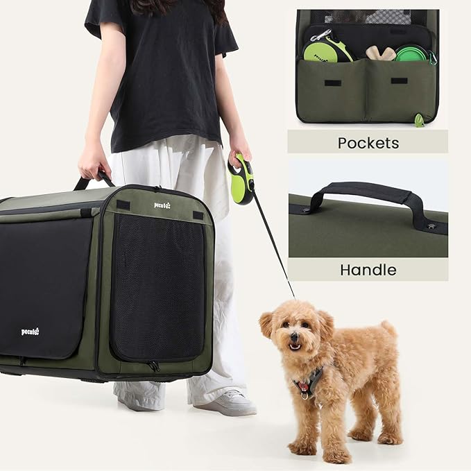 Dog Car Carrier Light Weight 24×17.7×20.5in, Dog Carrier Easy to Assemble - Image 4